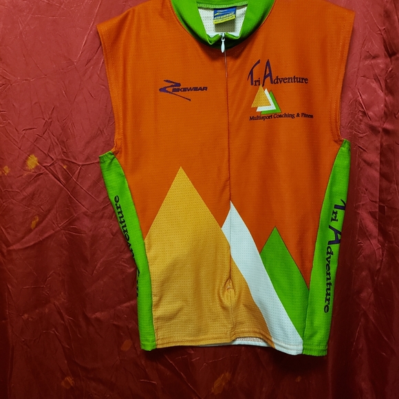 RARE VINTAGE Z-BIKEWEAR SLEEVLESS ZIP UP MESH BIKER TOP W/ZIP POCKET/S/EGPLC - Picture 5 of 9